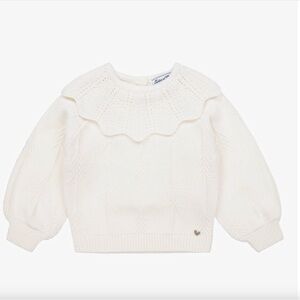 Tartine et chocolat girls cashmere ivory knit sweater 4